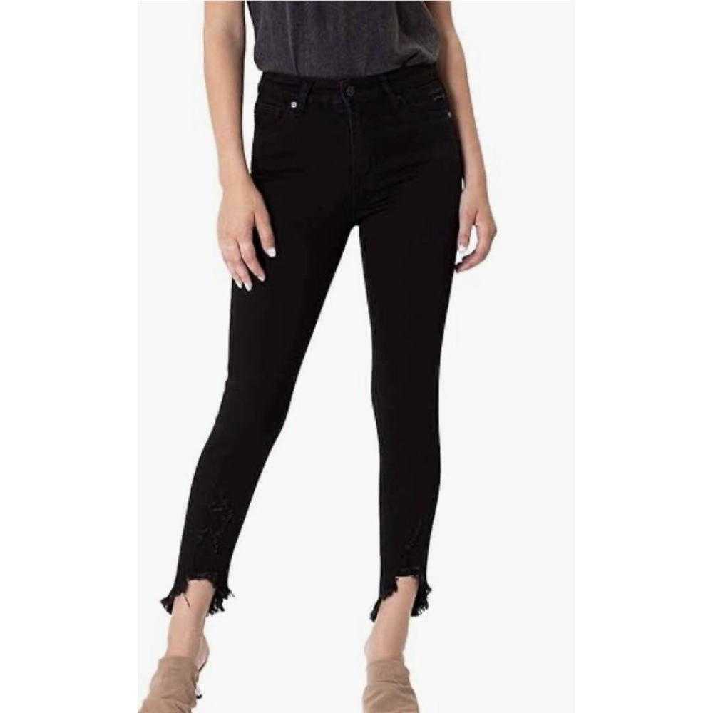 KanCan Women's  XL High-Rise Ankle Ripped Hem Skinny Jeans  KC7274DG NEW
